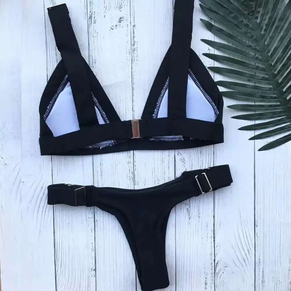 bikini push up brazilian bikini set 2019 trend adjust swimsuit women solid halter top bathing suit summer female micro swimwear 31