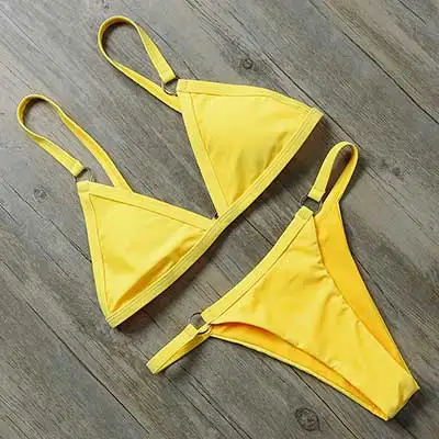 bikini push up brazilian bikini set 2019 trend adjust swimsuit women solid halter top bathing suit summer female micro swimwear 34