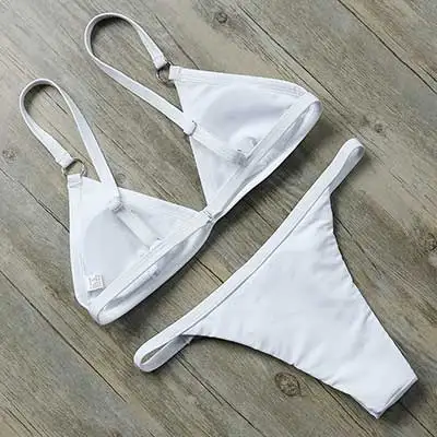 bikini push up brazilian bikini set 2019 trend adjust swimsuit women solid halter top bathing suit summer female micro swimwear 39
