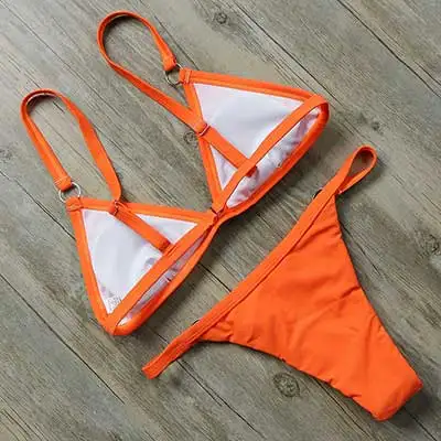 bikini push up brazilian bikini set 2019 trend adjust swimsuit women solid halter top bathing suit summer female micro swimwear 41