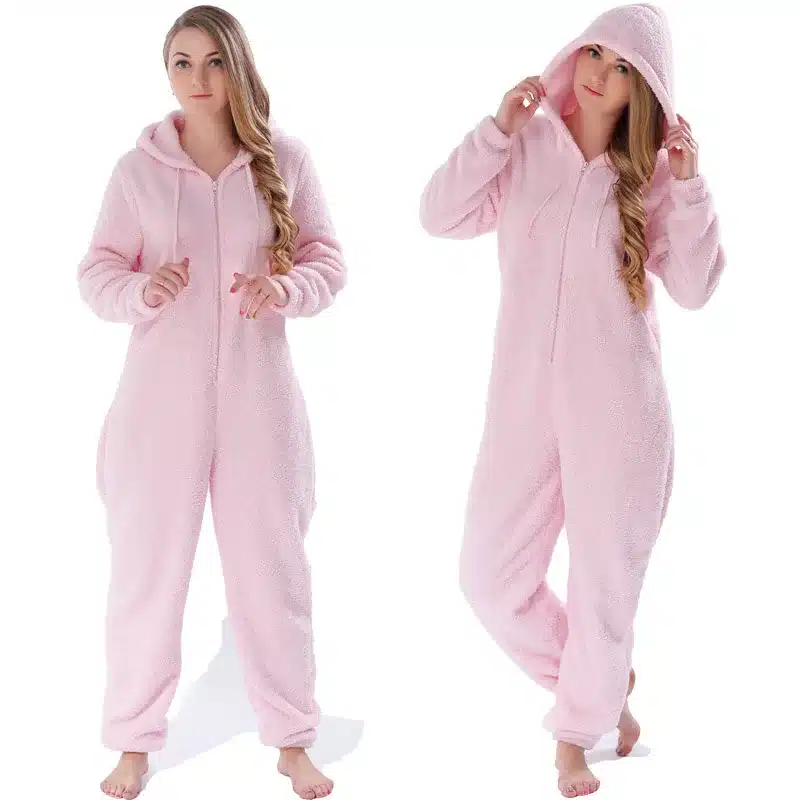 Winter Warm Pyjamas Women Onesies Fluffy Fleece Jumpsuits Sleepwear Overall Plus Size Hood Sets Pajamas Onesie For Women Adult 8