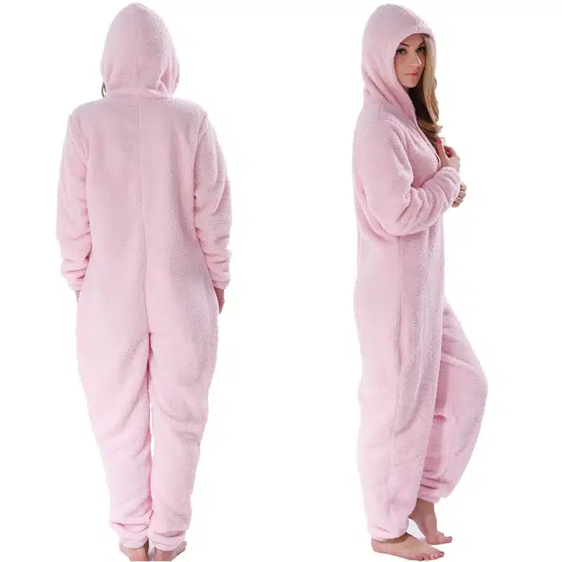 Winter Warm Pyjamas Women Onesies Fluffy Fleece Jumpsuits Sleepwear Overall Plus Size Hood Sets Pajamas Onesie For Women Adult 9