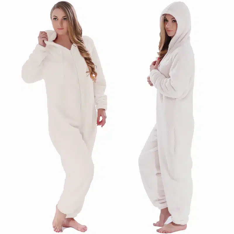 Winter Warm Pyjamas Women Onesies Fluffy Fleece Jumpsuits Sleepwear Overall Plus Size Hood Sets Pajamas Onesie For Women Adult 10