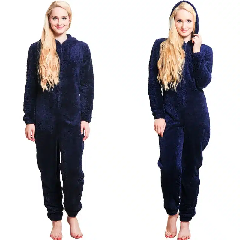 Winter Warm Pyjamas Women Onesies Fluffy Fleece Jumpsuits Sleepwear Overall Plus Size Hood Sets Pajamas Onesie For Women Adult 12