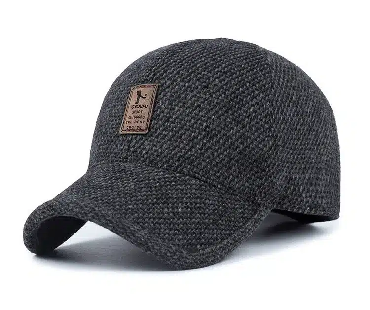 [AETRENDS] Woolen Knitted Design Winter Baseball Cap Men Thicken Warm Hats with Earflaps Z-5000 9