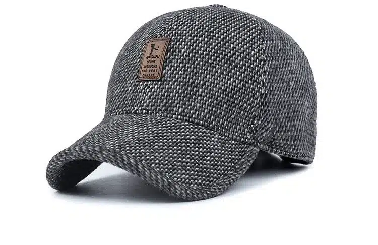[AETRENDS] Woolen Knitted Design Winter Baseball Cap Men Thicken Warm Hats with Earflaps Z-5000 11