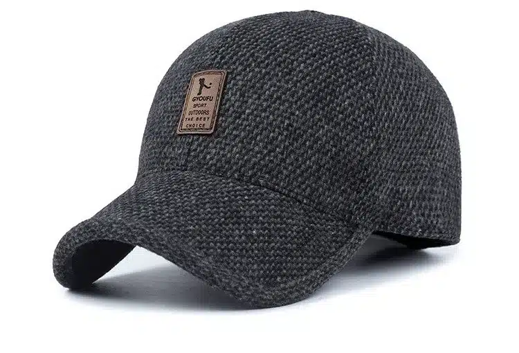 [AETRENDS] Woolen Knitted Design Winter Baseball Cap Men Thicken Warm Hats with Earflaps Z-5000 13