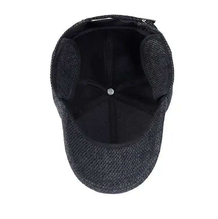 [AETRENDS] Woolen Knitted Design Winter Baseball Cap Men Thicken Warm Hats with Earflaps Z-5000 15