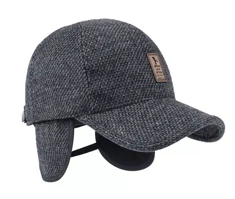 [AETRENDS] Woolen Knitted Design Winter Baseball Cap Men Thicken Warm Hats with Earflaps Z-5000 17