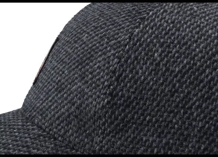 [AETRENDS] Woolen Knitted Design Winter Baseball Cap Men Thicken Warm Hats with Earflaps Z-5000 18