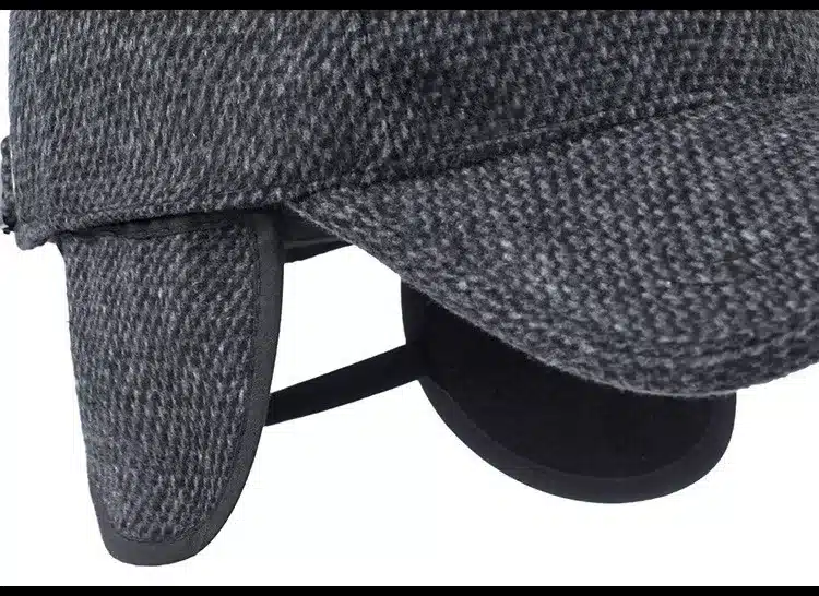 [AETRENDS] Woolen Knitted Design Winter Baseball Cap Men Thicken Warm Hats with Earflaps Z-5000 20