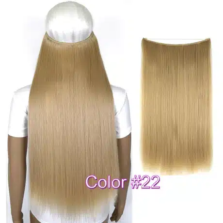 pikad sirged blondid juuksepikendused mannekeenil ja eraldi