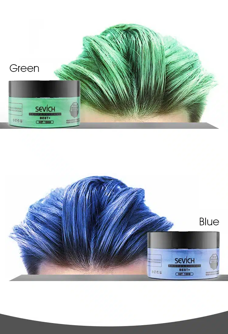 Sevich Fashion Silver Color Jar Styling Hair Colour Wax Hair Dye Wax Mud Cream for Men 100g Temporary Hold Hairstyle Salon Cool 18