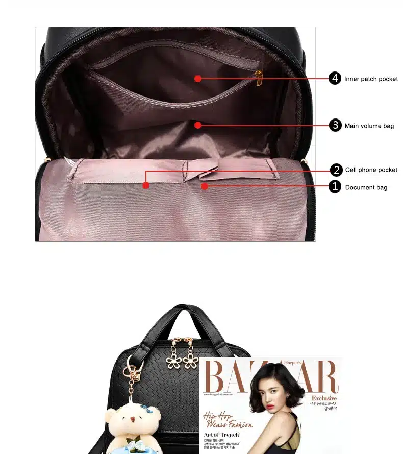 2018 Variety Women Backpack PU Leather School Bags For Teenagers Girls Leisure Backpacks Female Rucksack 32