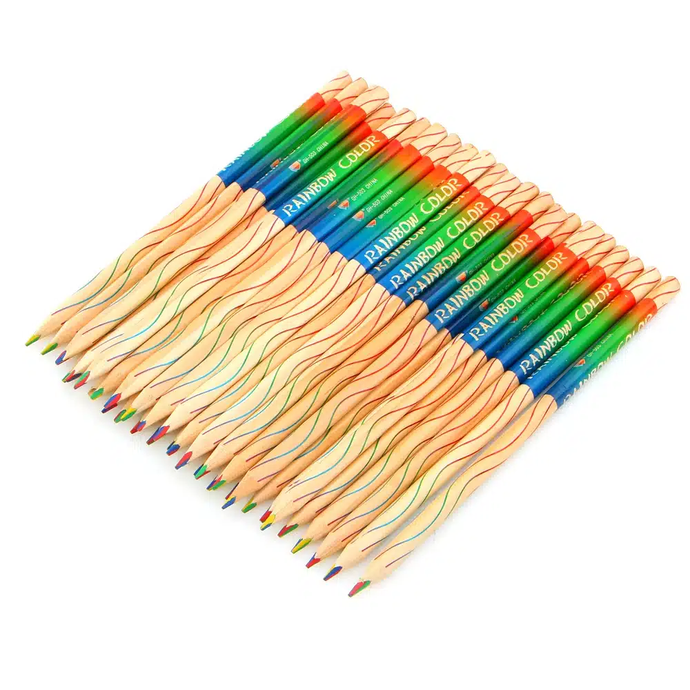 10Pcs/lot DIY Cute Kawaii Wooden Colored Pencil Wood Rainbow Color Pencil for Kid School Graffiti Drawing Painting 13
