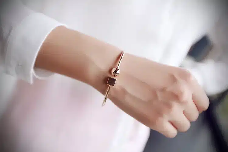 Fashion Circle Square Open Bracelet Women Street Taste Geometry Bracelets & Bangles Jewelry Bijoux Rose Gold-color 22
