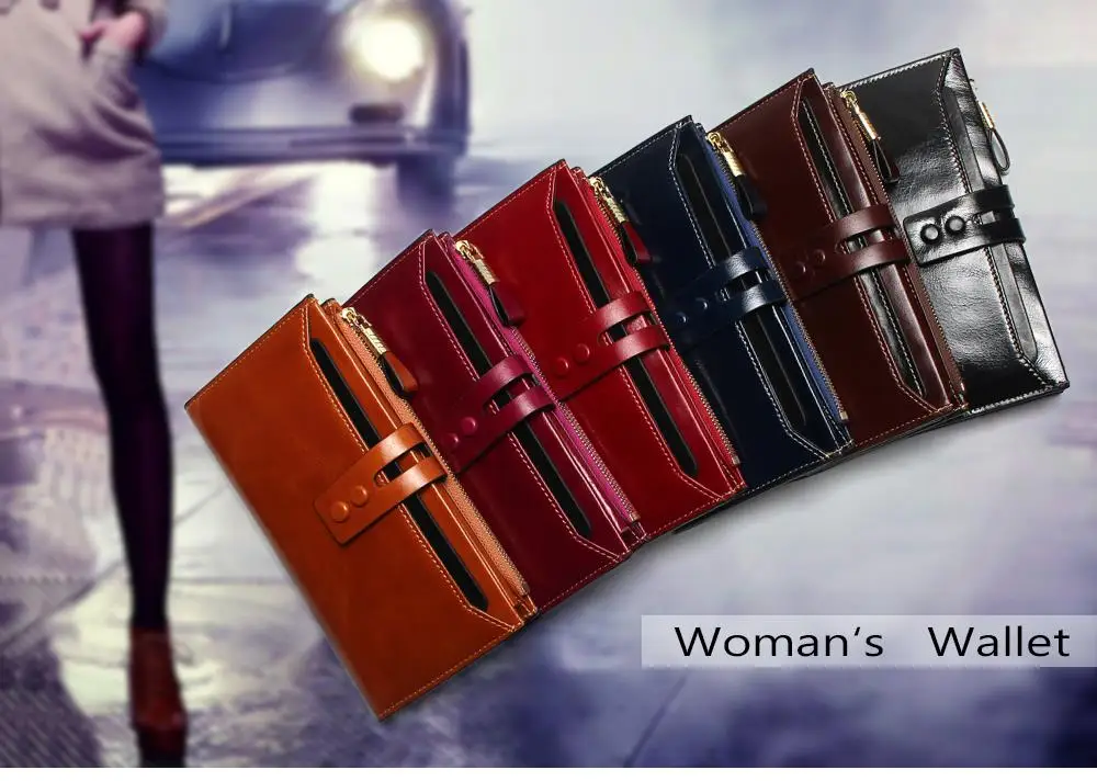Tauren 2018 New Women Wallets Genuine Leather High Quality Long Design Clutch Cowhide Wallet High Quality Fashion Female Purse 8