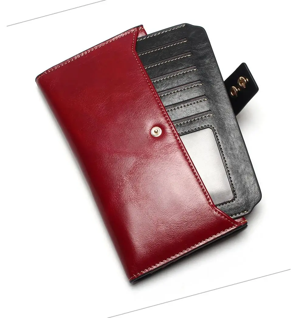 Tauren 2018 New Women Wallets Genuine Leather High Quality Long Design Clutch Cowhide Wallet High Quality Fashion Female Purse 13