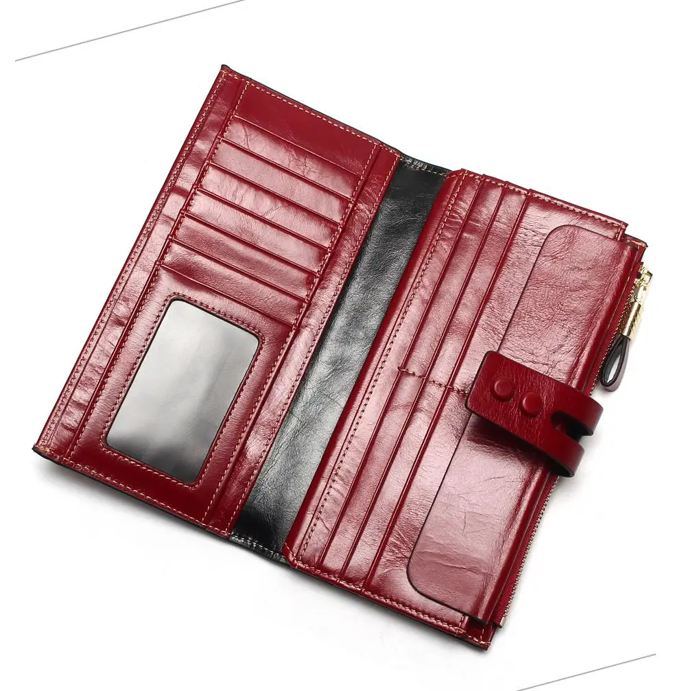 Tauren 2018 New Women Wallets Genuine Leather High Quality Long Design Clutch Cowhide Wallet High Quality Fashion Female Purse 14
