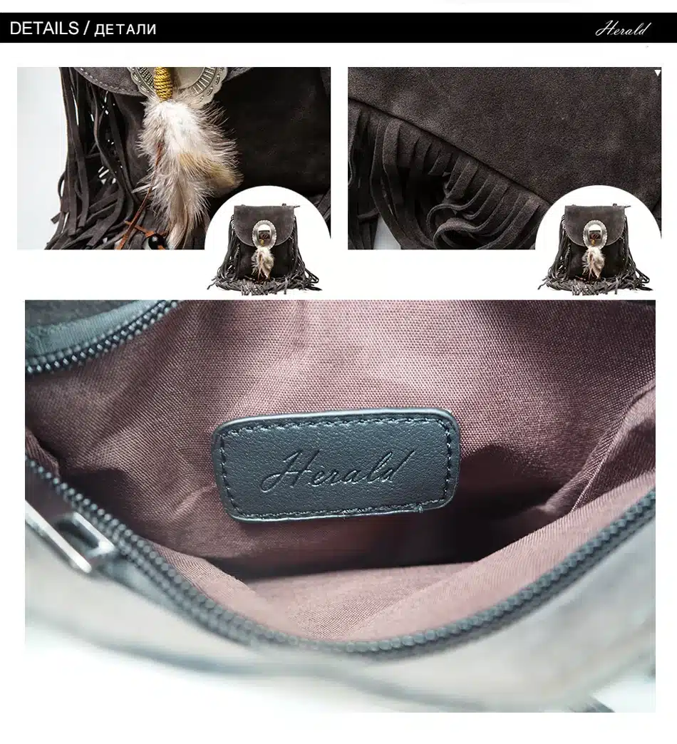 Women Pu Leather Bag Female Fashion Shoulder Bags Famous Brand Crossbody Bags Fringe Tassel Women Messenger Bags herald fashion 15