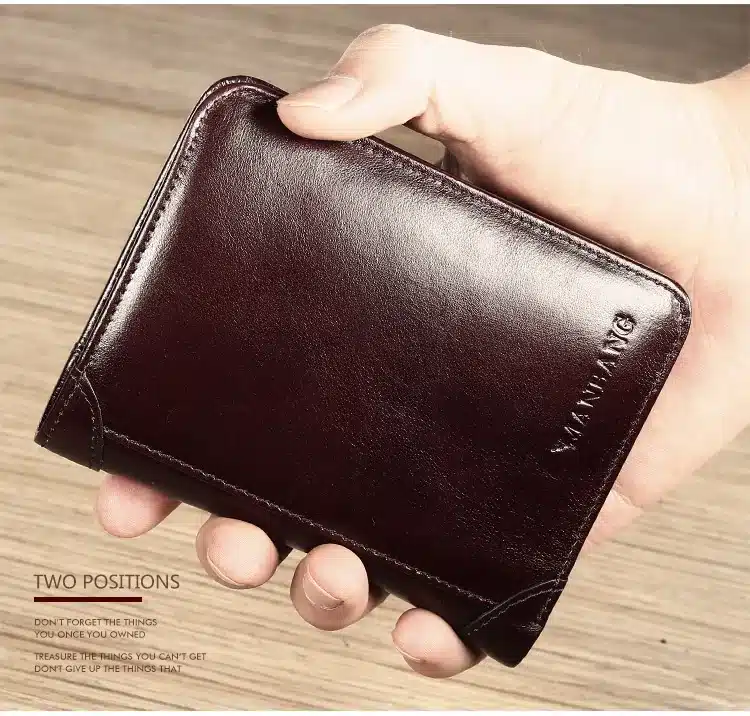 ManBang 2017 New Wallet Genuine Leather Men Wallets Short Male Purse Card Holder Wallet Men Fashion High Quality Free Shipping 5