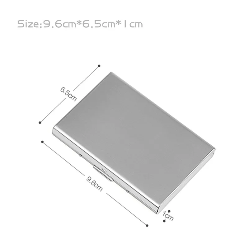 QOONG Titanium Black Waterproof Men Women Business Credit Card Holder ID Card Case Rfid Travel Metal Card Wallet Cardholder 14