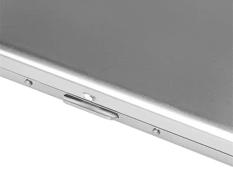 QOONG Titanium Black Waterproof Men Women Business Credit Card Holder ID Card Case Rfid Travel Metal Card Wallet Cardholder 22