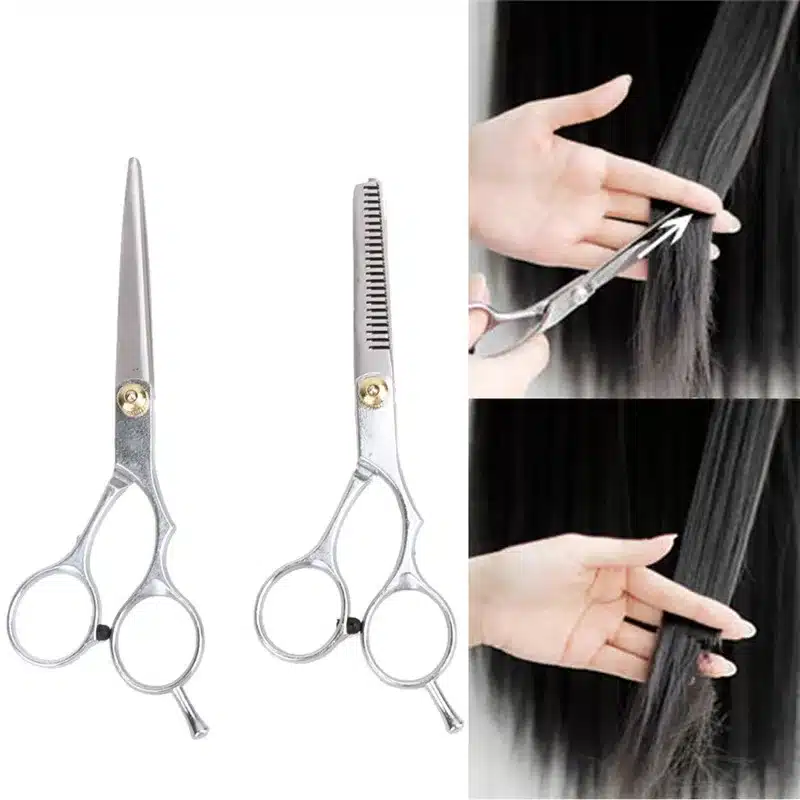 2pcs Barber Hair Cutting Thinning Scissors Shears Hair Cutting Thinning Shears Stainless steel Scissors Set Salon Professional 18