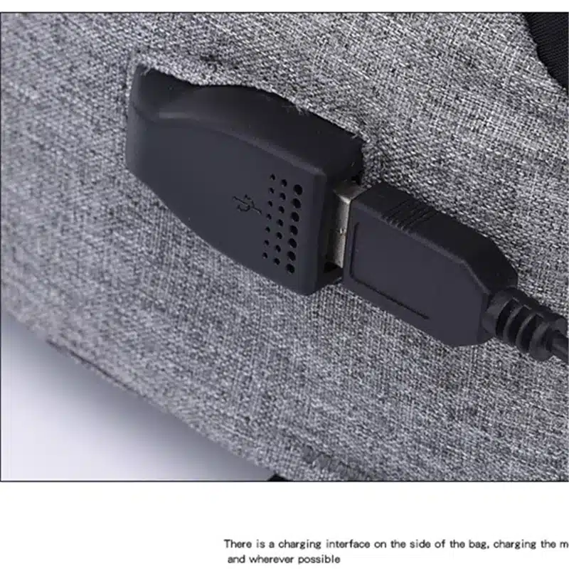 Men's Burglar USB Charging Shoulder Crossbody Bag Men&Female Stealth Zipper Business Chest Pack Repellent Anti-theft Package 10