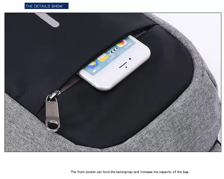 Men's Burglar USB Charging Shoulder Crossbody Bag Men&Female Stealth Zipper Business Chest Pack Repellent Anti-theft Package 20
