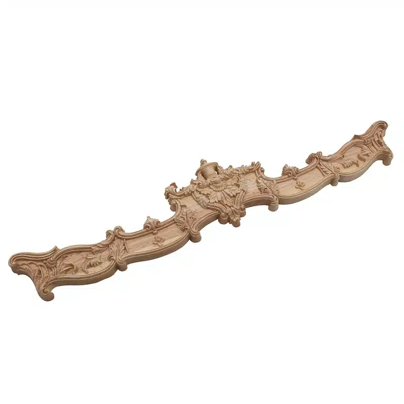 vintage stiilis pruun puidust seinadekoratsioon ornamentidega