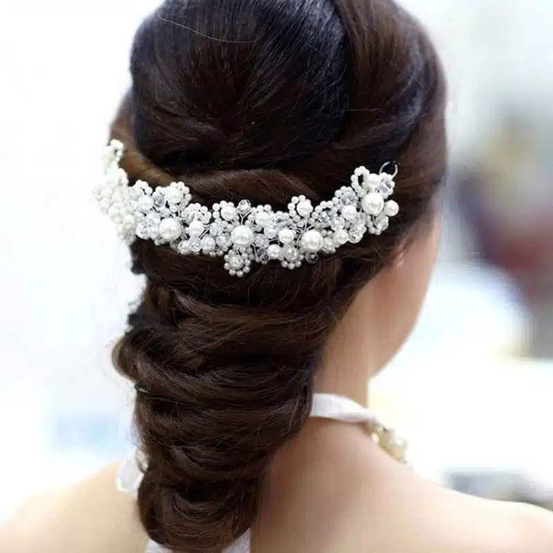 Wedding Hair Accessories for Bride Hairpins Beautiful Crystal Rhinestone Decorations Petal Hair Clip for Women para el pelo 12