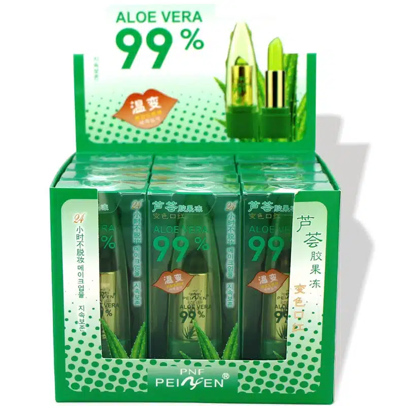 aloe veraga huulepulkade komplekt rohelises pakendis