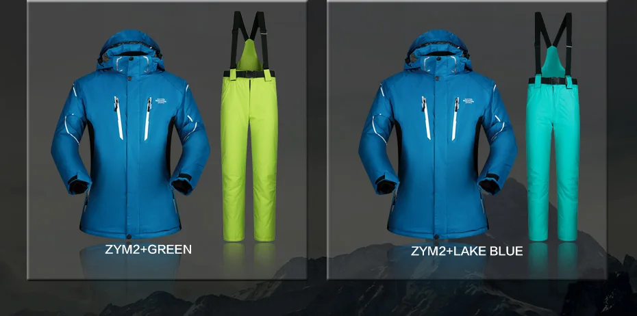 Ski Suit Men Winter 2018 Waterproof Windproof Thicken Warm Snow Clothes Men Ski Sets Jacket Skiing And Snowboarding Suits Brands 39