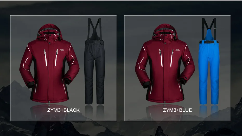 Ski Suit Men Winter 2018 Waterproof Windproof Thicken Warm Snow Clothes Men Ski Sets Jacket Skiing And Snowboarding Suits Brands 40