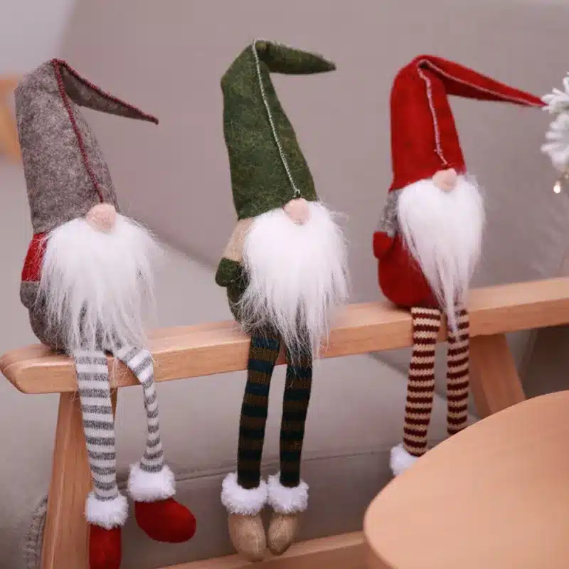 Christmas Decoration Cute Sitting Long-legged Elf Festival New Year Dinner Party 2018 Christmas Decorations for Home 17