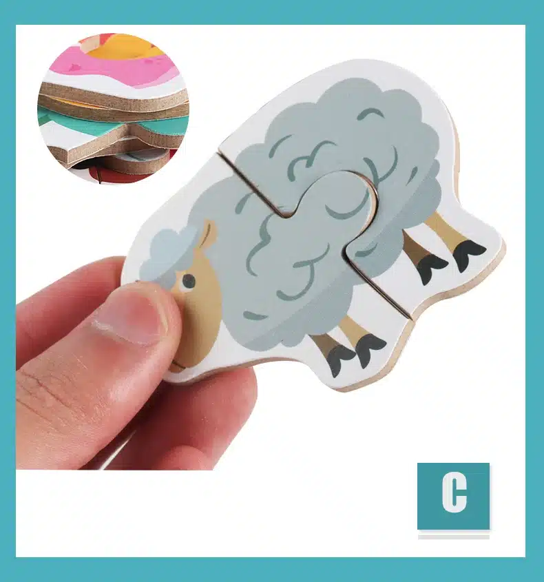 Children Large Matching Puzzle Games Early Learning Card My First Jigsaw Puzzle Toys for Children Kids Educational Toys Gift Boy 14