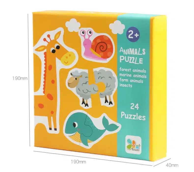 Children Large Matching Puzzle Games Early Learning Card My First Jigsaw Puzzle Toys for Children Kids Educational Toys Gift Boy 17