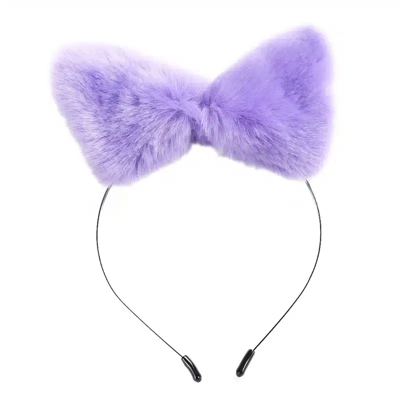 Hot Sale Women Girls Fashion Fox Plush Cat Ears Headbands Headwear Plush Bezel Hair Accessories 12