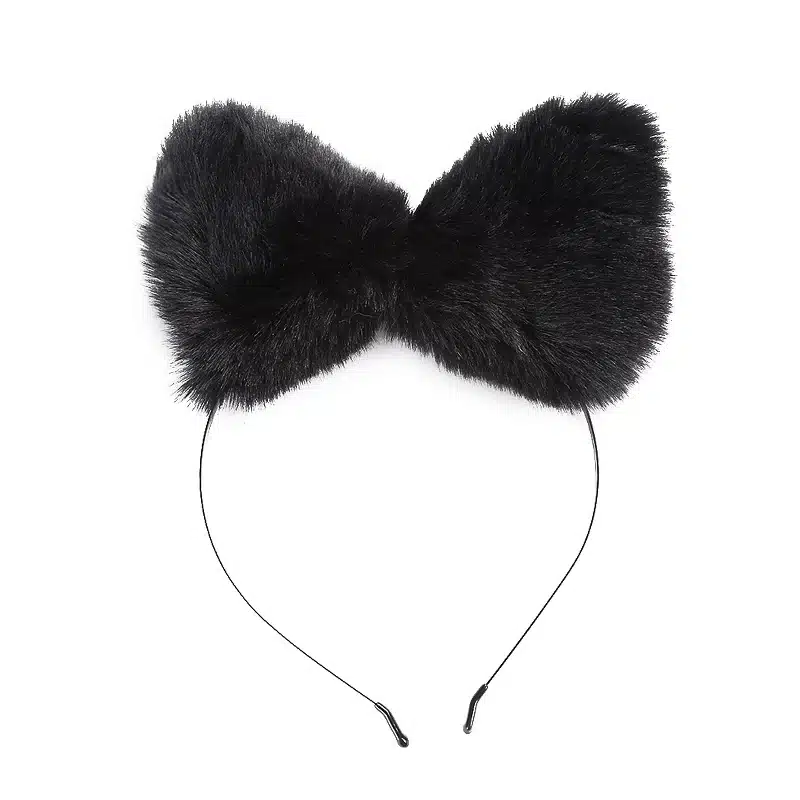 Hot Sale Women Girls Fashion Fox Plush Cat Ears Headbands Headwear Plush Bezel Hair Accessories 18
