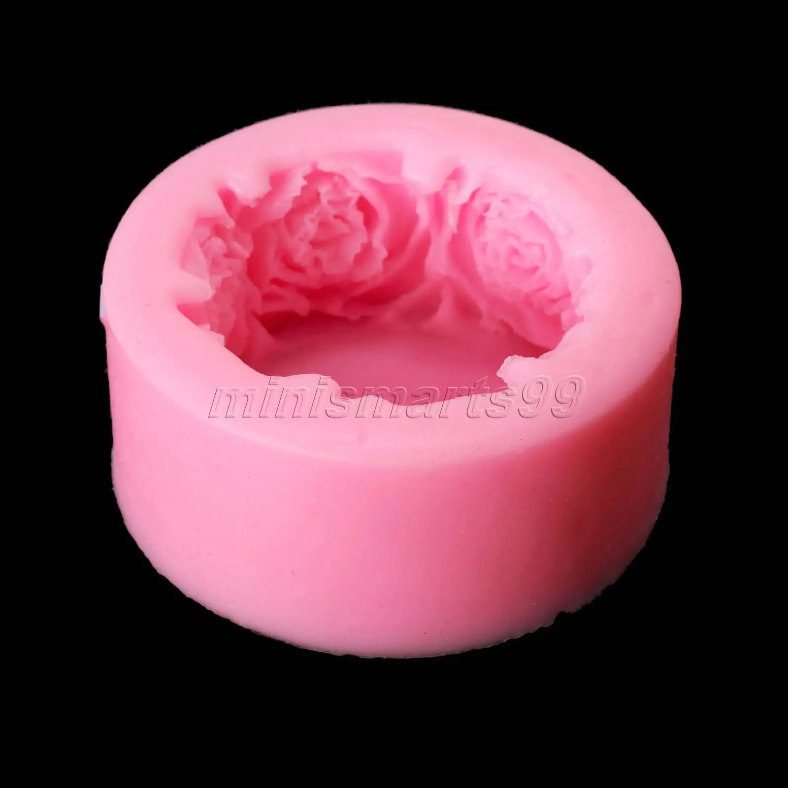Nicole Rose Flowers Round Silicone Mold Forms for Soap DIY Crafts Mould Candle Molds Stampi In Silicone Cake Tools 5