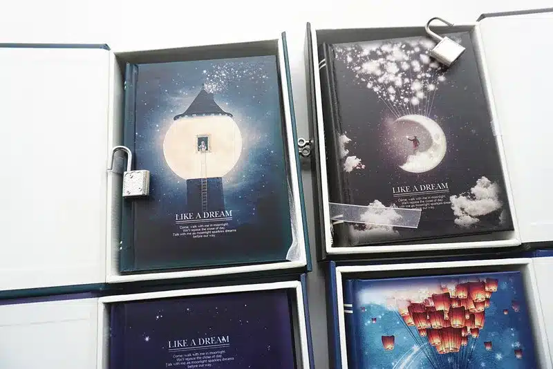 "Like a Dream" Diary with Lock Notebook Cute Functional Planner Lock Book Dairy Journal Stationery Gift Box Package 24