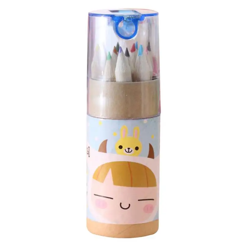 12 Colors Colored Pencils for Sketch Painting Kawaii Girls Fine Drawing Colour Pencil Children's School Gift Cute Drawing Pencil 11