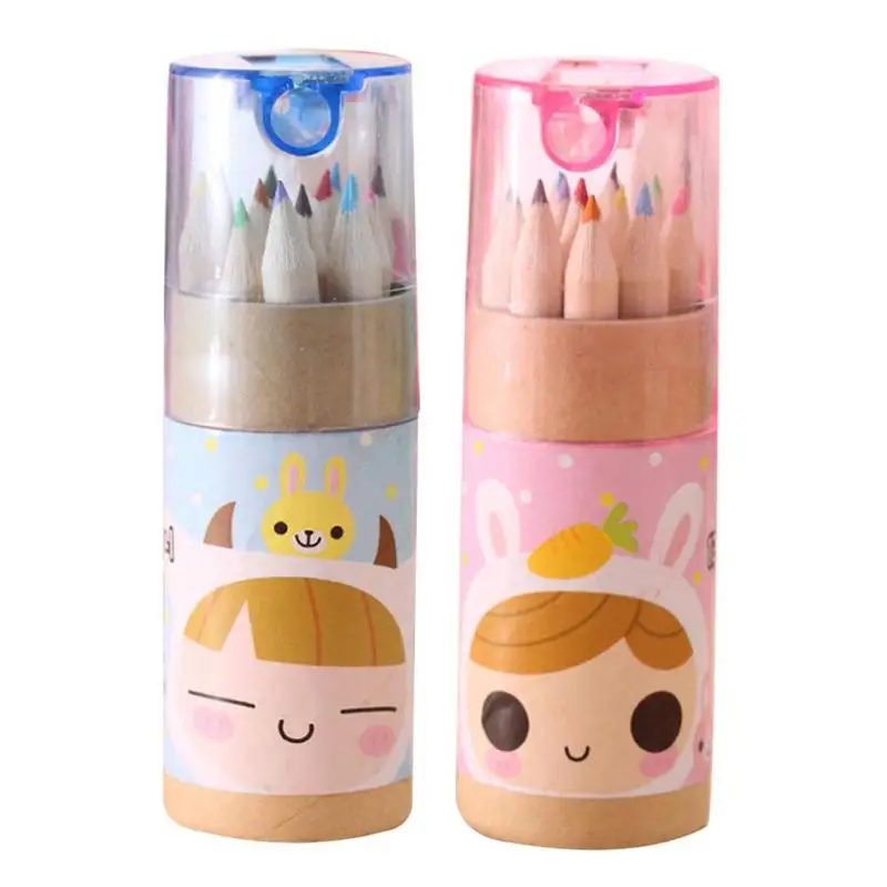 12 Colors Colored Pencils for Sketch Painting Kawaii Girls Fine Drawing Colour Pencil Children's School Gift Cute Drawing Pencil 13