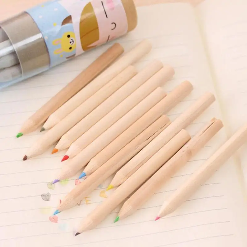 12 Colors Colored Pencils for Sketch Painting Kawaii Girls Fine Drawing Colour Pencil Children's School Gift Cute Drawing Pencil 15