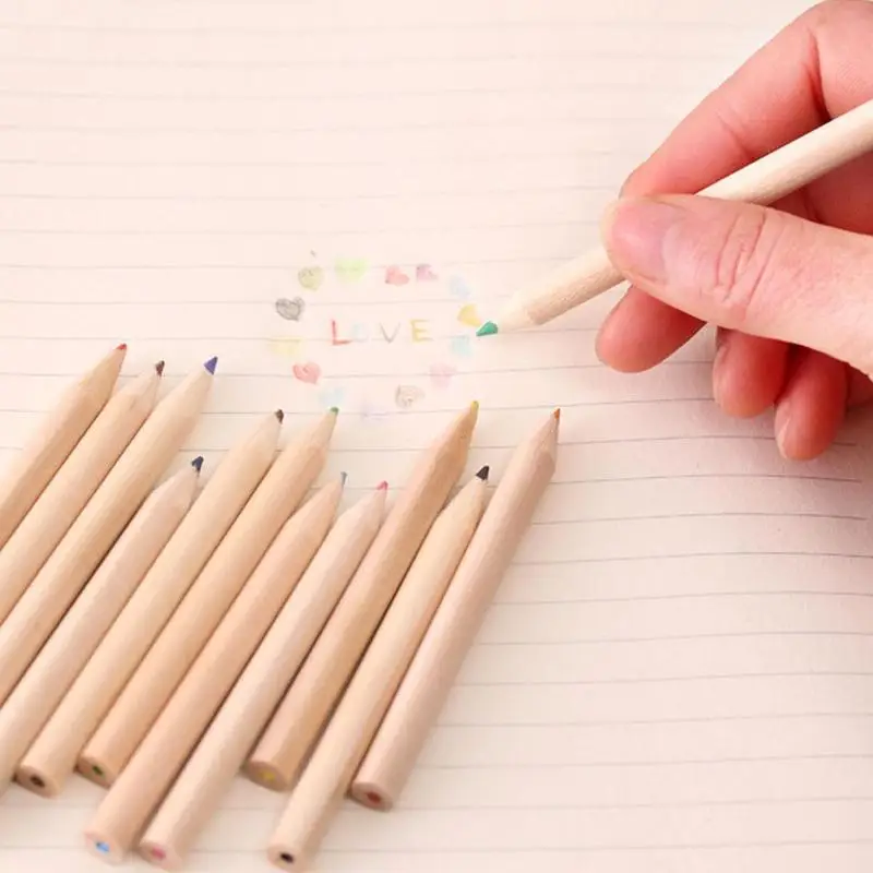 12 Colors Colored Pencils for Sketch Painting Kawaii Girls Fine Drawing Colour Pencil Children's School Gift Cute Drawing Pencil 17