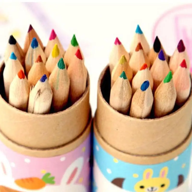 12 Colors Colored Pencils for Sketch Painting Kawaii Girls Fine Drawing Colour Pencil Children's School Gift Cute Drawing Pencil 20