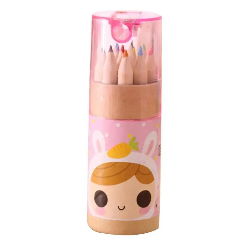 12 Colors Colored Pencils for Sketch Painting Kawaii Girls Fine Drawing Colour Pencil Children's School Gift Cute Drawing Pencil 24