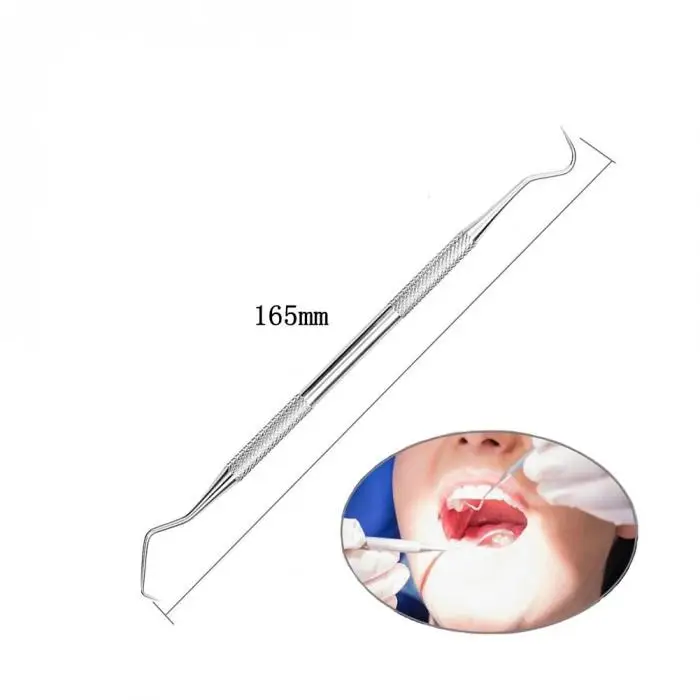 6 Pcs/Set Dental Tools Stainless Steel Hygiene Explorer Probe Hook Pick Scaler Mirror Tweezer Teeth Clean Kit With Case 9
