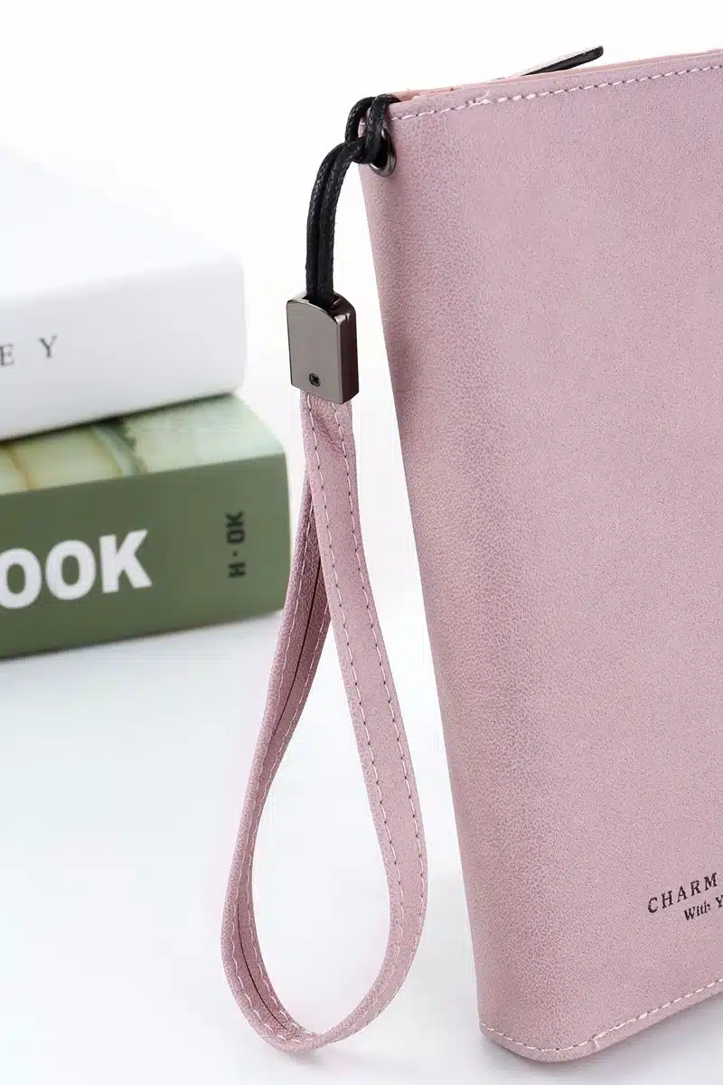 2019 New Wallet Women Leather Purse Wristlet Clutch For Phones Long Big PU Leather Wallet Zip Money Bag Women Coin Purse Card 6